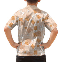Hawaii Anthurium Tiare Pikake Lei Family Matching Off The Shoulder Long Sleeve Dress and Hawaiian Shirt Alani Lauhala Art Pattern