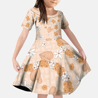 Hawaii Anthurium Tiare Pikake Lei Family Matching Off Shoulder Maxi Dress and Hawaiian Shirt Alani Lauhala Art Pattern