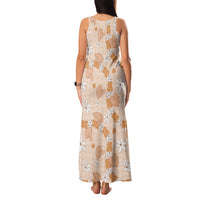 Hawaii Anthurium Tiare Pikake Lei Family Matching Tank Maxi Dress and Hawaiian Shirt Alani Lauhala Art Pattern