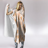 Hawaii Anthurium Tiare Pikake Lei Hooded Blanket Alani Lauhala Art Pattern LT01 - Polynesian Pride