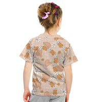 Hawaii Anthurium Tiare Pikake Lei Kid T Shirt Alani Lauhala Art Pattern LT01 - Polynesian Pride