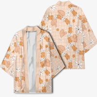 Hawaii Anthurium Tiare Pikake Lei Kimono Alani Lauhala Art Pattern