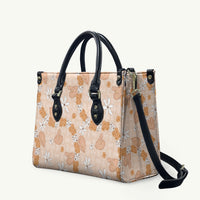 Hawaii Anthurium Tiare Pikake Lei Leather Bag Alani Lauhala Art Pattern