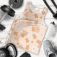 Hawaii Anthurium Tiare Pikake Lei Men Tank Top Alani Lauhala Art Pattern LT01 - Polynesian Pride