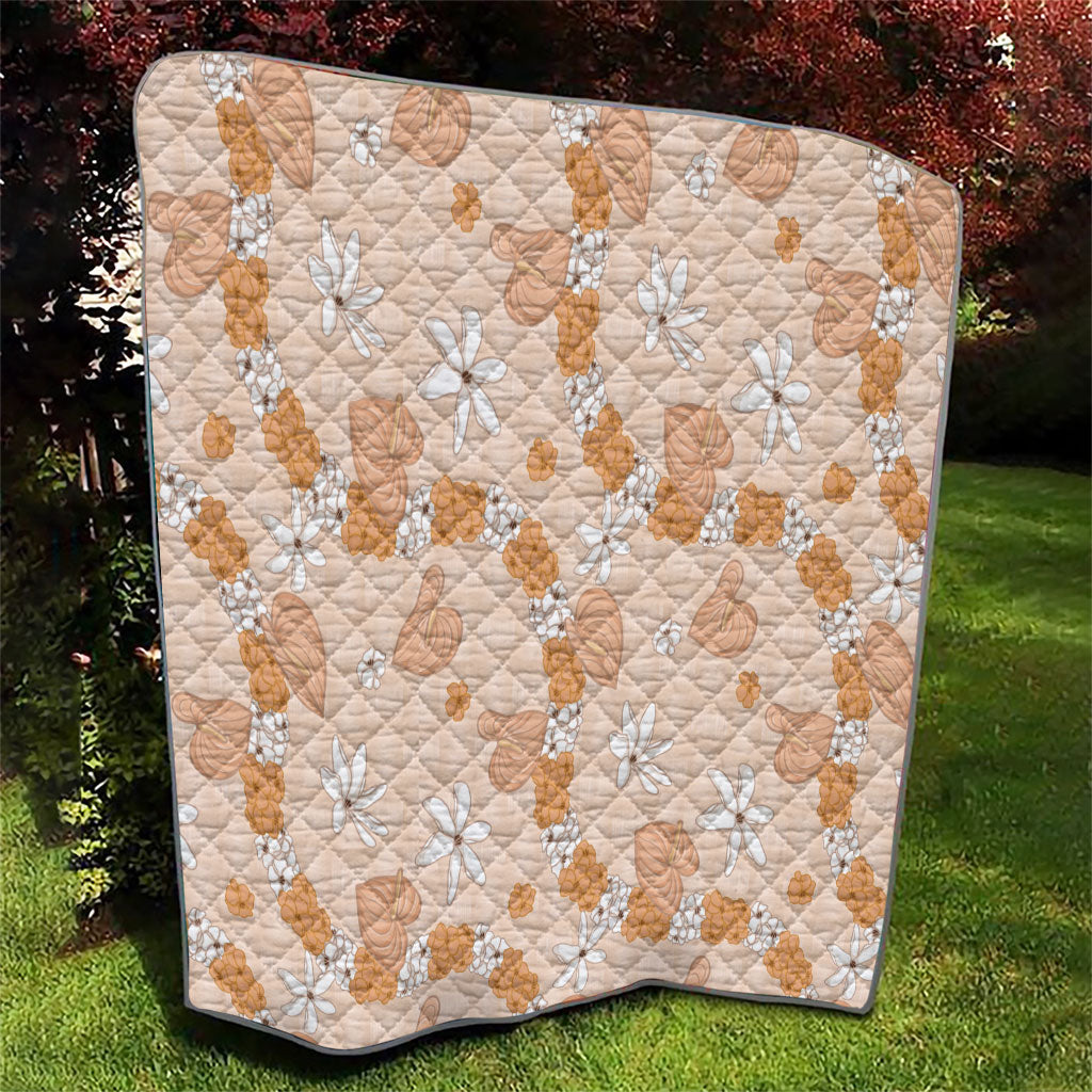 Hawaii Anthurium Tiare Pikake Lei Quilt Alani Lauhala Art Pattern LT01 - Polynesian Pride