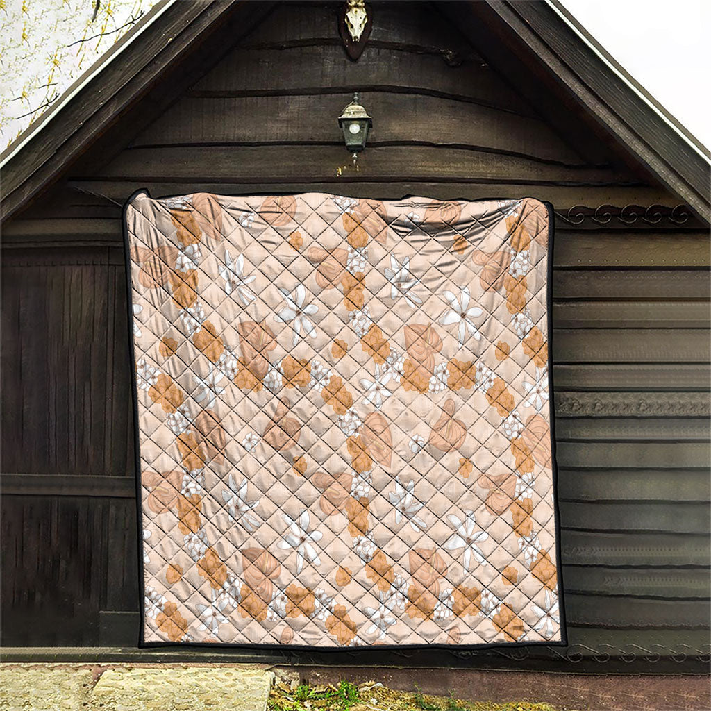 Hawaii Anthurium Tiare Pikake Lei Quilt Alani Lauhala Art Pattern LT01 - Polynesian Pride
