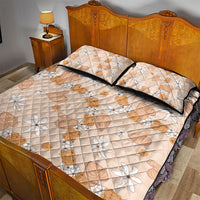Hawaii Anthurium Tiare Pikake Lei Quilt Bed Set Alani Lauhala Art Pattern