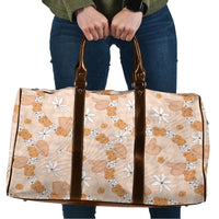 Hawaii Anthurium Tiare Pikake Lei Travel Bag Alani Lauhala Art Pattern LT01 Orange - Polynesian Pride