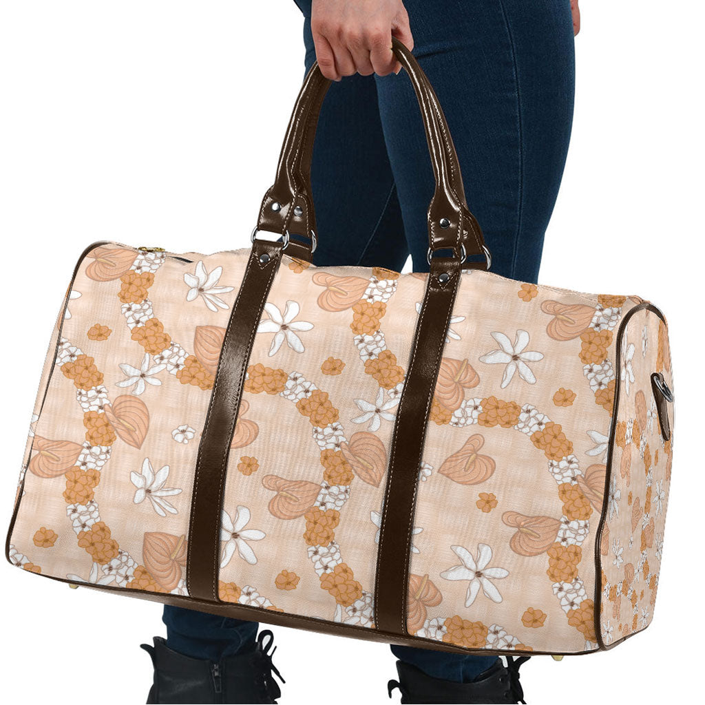 Hawaii Anthurium Tiare Pikake Lei Travel Bag Alani Lauhala Art Pattern LT01 - Polynesian Pride