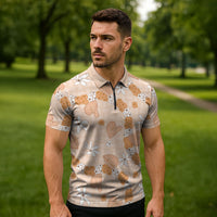 Hawaii Anthurium Tiare Pikake Lei Zipper Polo Shirt Alani Lauhala Art Pattern LT01 - Polynesian Pride