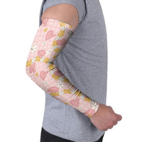 Hawaii Anthurium Tiare Pikake Lei Arm Sleeves Akala Lauhala Art Pattern LT01 - Polynesian Pride