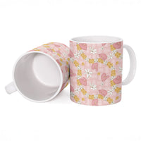 Hawaii Anthurium Tiare Pikake Lei Ceramic Mug Akala Lauhala Art Pattern LT01 - Polynesian Pride