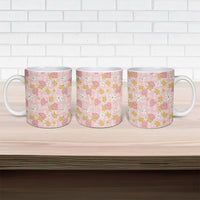 Hawaii Anthurium Tiare Pikake Lei Ceramic Mug Akala Lauhala Art Pattern LT01 - Polynesian Pride