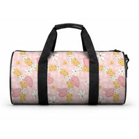 Hawaii Anthurium Tiare Pikake Lei Duffle Bag Akala Lauhala Art Pattern LT01 One size Pink - Polynesian Pride
