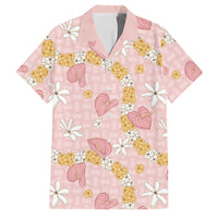 Hawaii Anthurium Tiare Pikake Lei Family Matching Tank Maxi Dress and Hawaiian Shirt Akala Lauhala Art Pattern