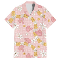 Hawaii Anthurium Tiare Pikake Lei Hawaiian Shirt Akala Lauhala Art Pattern LT01 Pink - Polynesian Pride