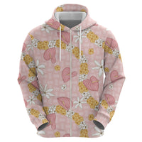 Hawaii Anthurium Tiare Pikake Lei Hoodie Akala Lauhala Art Pattern LT01 - Polynesian Pride