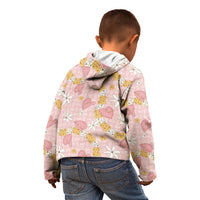 Hawaii Anthurium Tiare Pikake Lei Kid Hoodie Akala Lauhala Art Pattern LT01 - Polynesian Pride