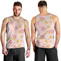 Hawaii Anthurium Tiare Pikake Lei Men Tank Top Akala Lauhala Art Pattern LT01 - Polynesian Pride