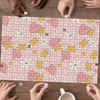 Hawaii Anthurium Tiare Pikake Lei Puzzle Akala Lauhala Art Pattern LT01 - Polynesian Pride