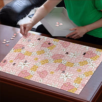 Hawaii Anthurium Tiare Pikake Lei Puzzle Akala Lauhala Art Pattern LT01 - Polynesian Pride