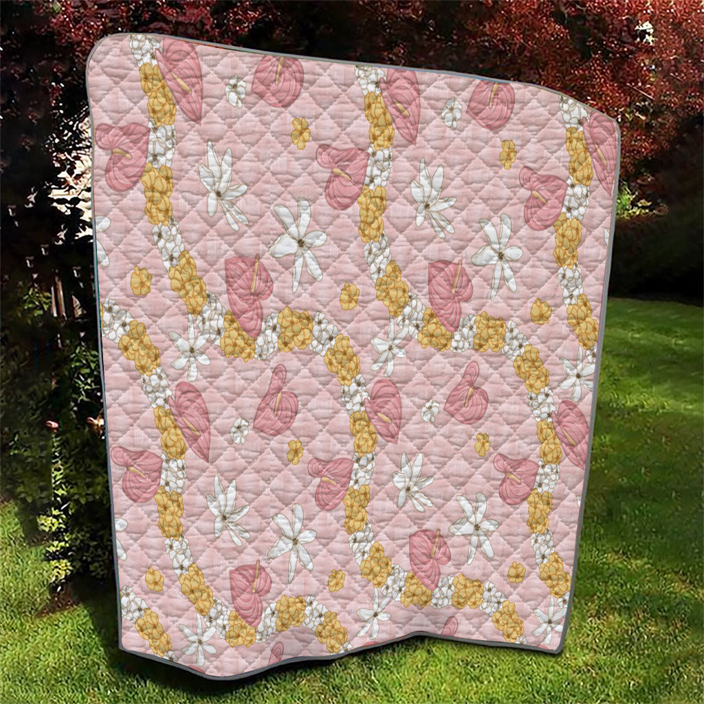Hawaii Anthurium Tiare Pikake Lei Quilt Akala Lauhala Art Pattern LT01 - Polynesian Pride