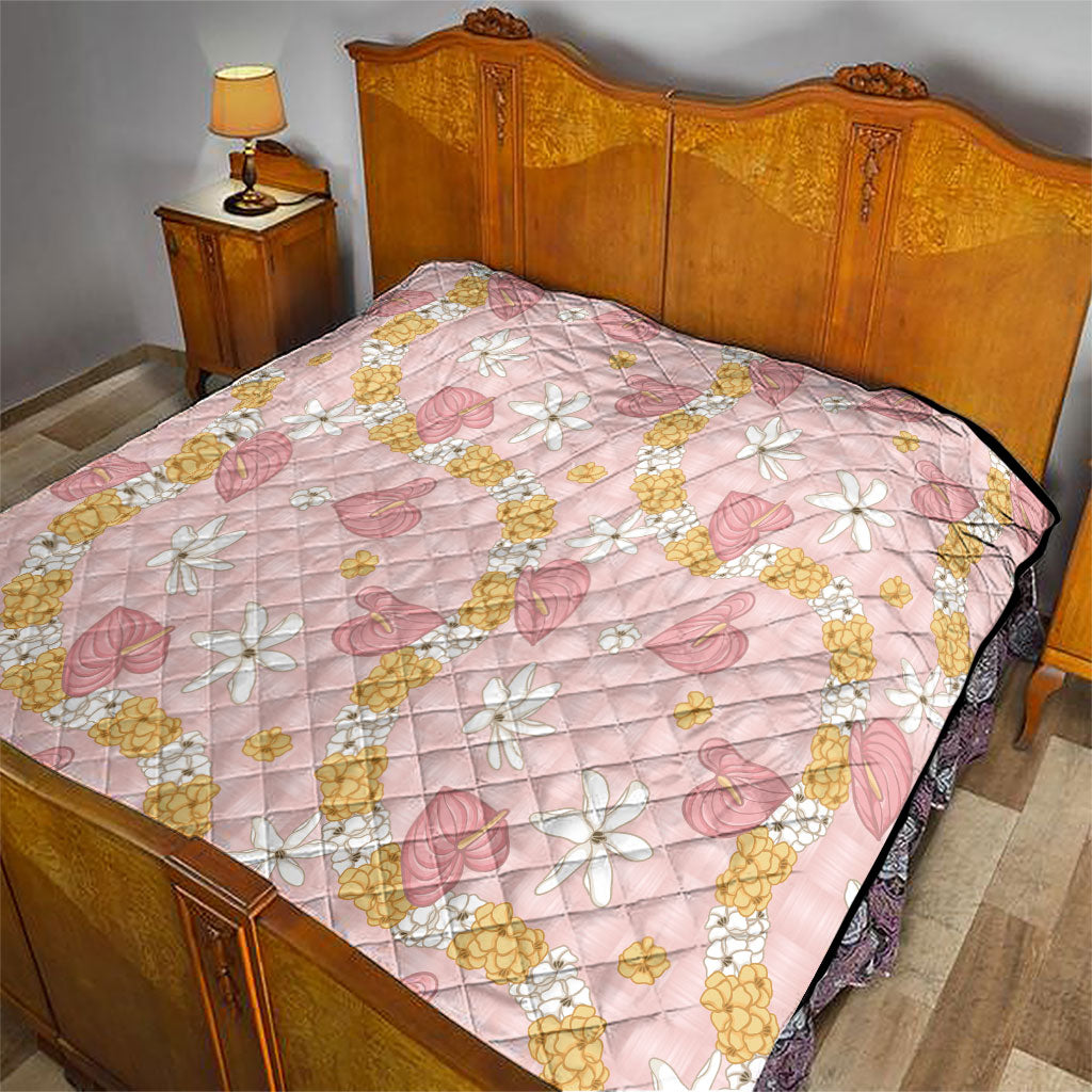 Hawaii Anthurium Tiare Pikake Lei Quilt Akala Lauhala Art Pattern LT01 - Polynesian Pride