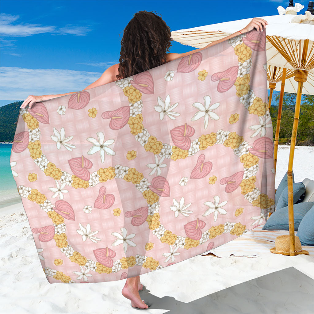 Hawaii Anthurium Tiare Pikake Lei Sarong Akala Lauhala Art Pattern