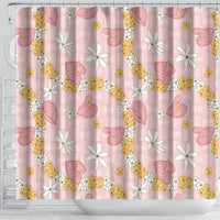 Hawaii Anthurium Tiare Pikake Lei Shower Curtain Akala Lauhala Art Pattern LT01 - Polynesian Pride