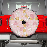 Hawaii Anthurium Tiare Pikake Lei Spare Tire Cover Akala Lauhala Art Pattern LT01 - Polynesian Pride