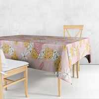 Hawaii Anthurium Tiare Pikake Lei Tablecloth Akala Lauhala Art Pattern LT01 - Polynesian Pride
