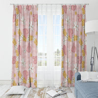 Hawaii Anthurium Tiare Pikake Lei Window Curtain Akala Lauhala Art Pattern LT01 - Polynesian Pride