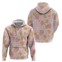 Hawaii Anthurium Tiare Pikake Lei Zip Hoodie Akala Lauhala Art Pattern LT01 - Polynesian Pride