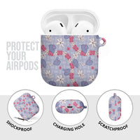Hawaii Anthurium Tiare Pikake Lei AirPods Case Poni Lauhala Art Pattern LT01 - Polynesian Pride