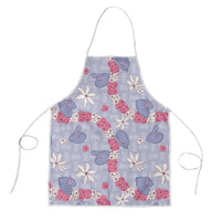 Hawaii Anthurium Tiare Pikake Lei Apron Poni Lauhala Art Pattern LT01 Purple - Polynesian Pride