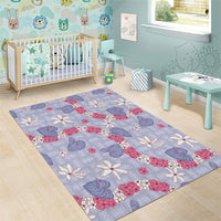 Hawaii Anthurium Tiare Pikake Lei Area Rug Poni Lauhala Art Pattern LT01 - Polynesian Pride