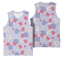 Hawaii Anthurium Tiare Pikake Lei Basketball Jersey Poni Lauhala Art Pattern