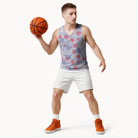Hawaii Anthurium Tiare Pikake Lei Basketball Jersey Poni Lauhala Art Pattern