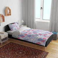 Hawaii Anthurium Tiare Pikake Lei Bedding Set Poni Lauhala Art Pattern LT01 - Polynesian Pride
