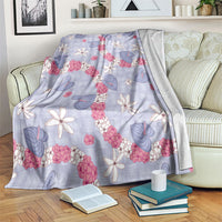 Hawaii Anthurium Tiare Pikake Lei Blanket Poni Lauhala Art Pattern LT01 Purple - Polynesian Pride