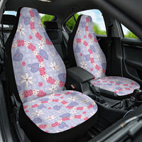 Hawaii Anthurium Tiare Pikake Lei Car Seat Cover Poni Lauhala Art Pattern LT01 One Size Purple - Polynesian Pride