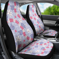 Hawaii Anthurium Tiare Pikake Lei Car Seat Cover Poni Lauhala Art Pattern LT01 - Polynesian Pride