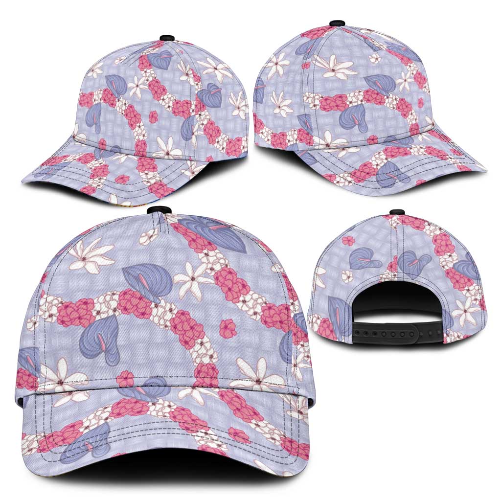 Hawaii Anthurium Tiare Pikake Lei Classic Cap Poni Lauhala Art Pattern LT01 - Polynesian Pride