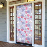 Hawaii Anthurium Tiare Pikake Lei Door Cover Poni Lauhala Art Pattern LT01 - Polynesian Pride