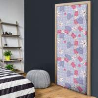 Hawaii Anthurium Tiare Pikake Lei Door Cover Poni Lauhala Art Pattern LT01 - Polynesian Pride