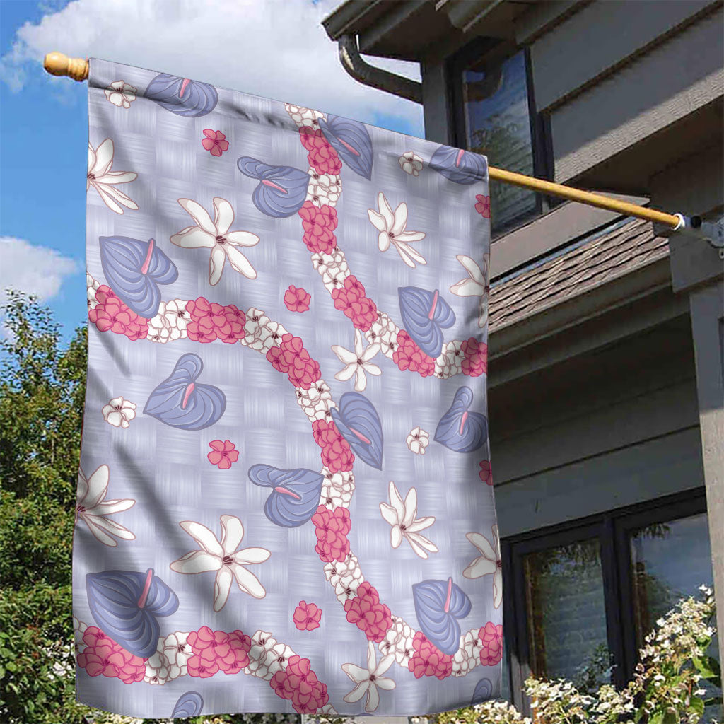Hawaii Anthurium Tiare Pikake Lei Garden Flag Poni Lauhala Art Pattern LT01 - Polynesian Pride