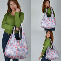 Hawaii Anthurium Tiare Pikake Lei Grocery Bag Poni Lauhala Art Pattern LT01 - Polynesian Pride