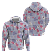 Hawaii Anthurium Tiare Pikake Lei Hoodie Poni Lauhala Art Pattern LT01 - Polynesian Pride