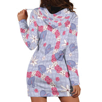 Hawaii Anthurium Tiare Pikake Lei Hoodie Dress Poni Lauhala Art Pattern LT01 - Polynesian Pride