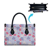 Hawaii Anthurium Tiare Pikake Lei Leather Bag Poni Lauhala Art Pattern LT01 - Polynesian Pride